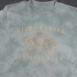 Epic Kings Canyon National Park Grizzly Bear Tie Dye T-Shirt Mens Medium Green